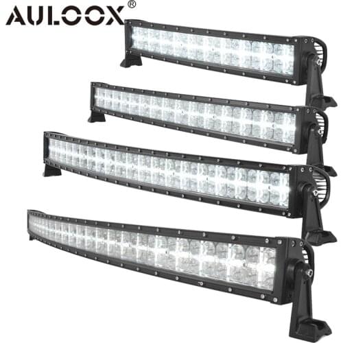 AULOOX 22 32 42 52“ Curved Led Light Bar Offroad Led Work Light 12V 24V Flood Spot Combo Beam for Truck Tractor SUV ATV 4X4 4WD