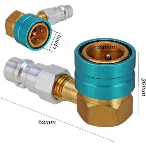 Quick Coupler R1234YF to R134a Low Side Quick Coupler Adapters Car Air Conditioning Fitting ne Angle Head 1PC