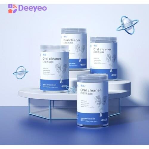 Deyo Baby Soft Tongue Cleaner 100% Cotton Disposable Gauze Toothbrush Paper Rod Infant Oral Cleaning Stick Dental Care 120pcs