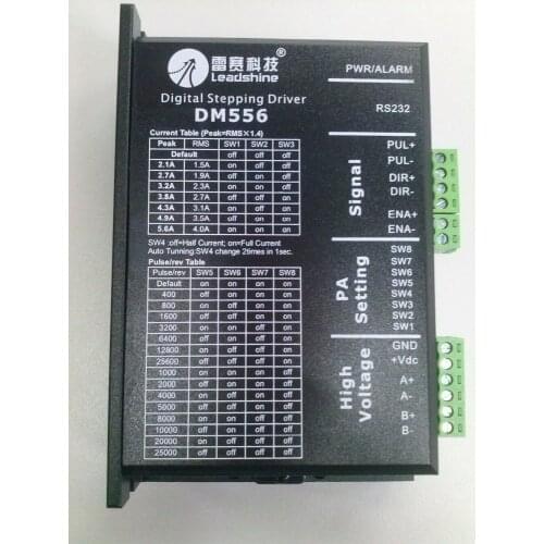 Stepper driver DM556 original leadshine 2-phase Digital Stepper Motor Driver 18-48 VDC 2.1A to 5.6A NEMA23