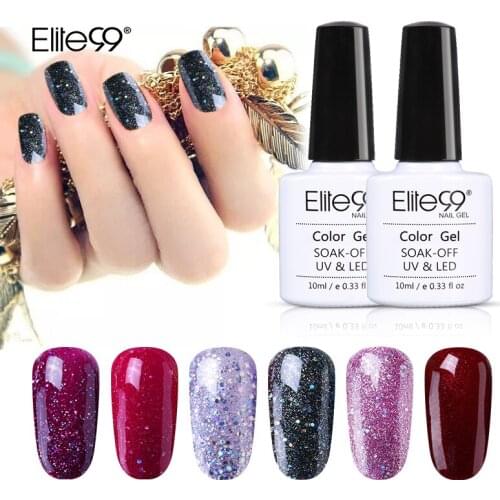 Elite99 10ml Glitter Pearl Series Gel Nail Polish Bling Shining Soak Off Manicure Nail Art UV Gel Polish Hybrid Varnish Lacquer