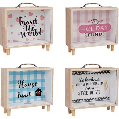 Homyl Wooden Piggy Banks For Money