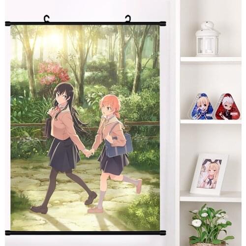 Japanese Anime Bloom Into You Koito Yuu Nanami Touko Saeki Sayaka Wall Scroll Poster Wall Hanging Poster Home Decor Collection