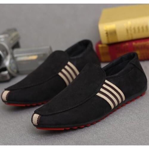 New Spring Men Suede Leather Loafers Driving Shoes Moccasins Summer Fashion Mens Casual Shoes Flat Breathable Lazy Flats H403