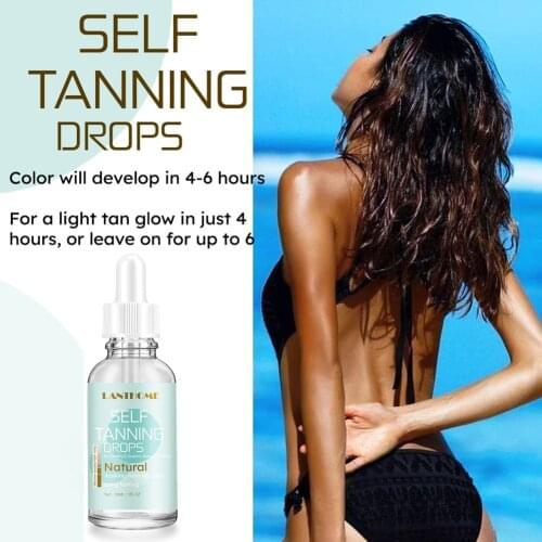 Natural Self Tanning Concentrated Drops Oil Long Lasting Body Face Self Tanner Sunless Self Tanning Water Sun Cream 30 g/ml