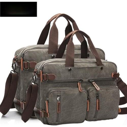 New Casual Canvas Bag Business Briefcase Computer Bag Large-capacity Handbag Messenger Bag Multi-function Travel Bag Bolso