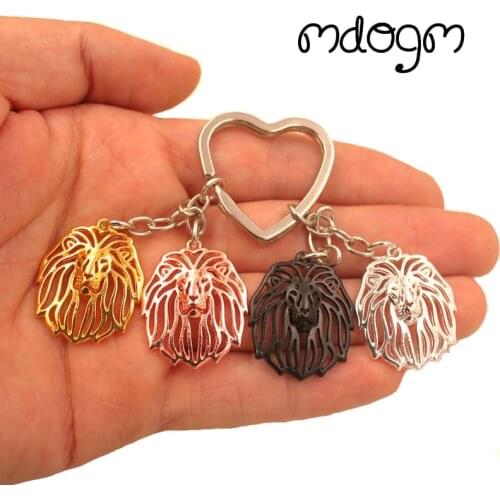 2021 New Lion Animal Gold Silver Plated Metal Pendant Keychain For Bag Car Women Men Girls Boys Love Jewelry Christmas