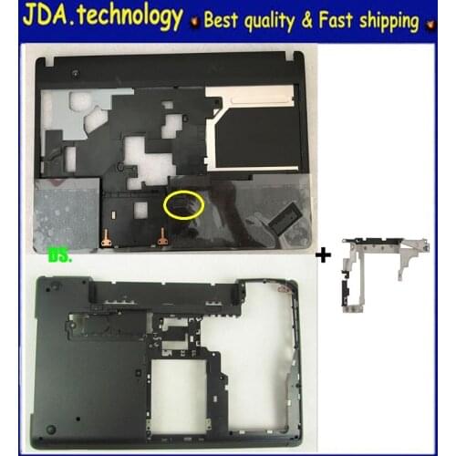 New Palmrest & D Cover Bracket For Thinkpad Lenovo E530 E535 E530C E545 Upper Cover w/FP hole +Bottom Case Bracket