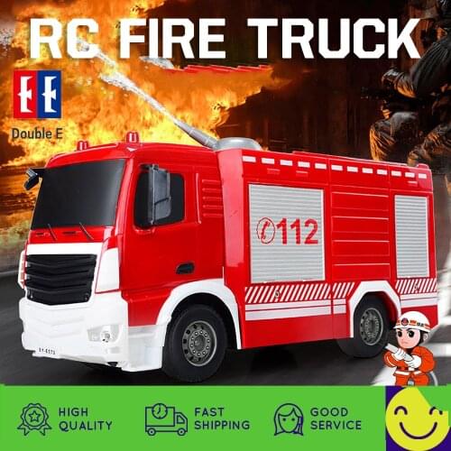 Truck RC Car 1:26 scale 2.4G Radio Control Construction Water Jet Fire Truck Vehicles Toys Kids Gift Educational Children Cars