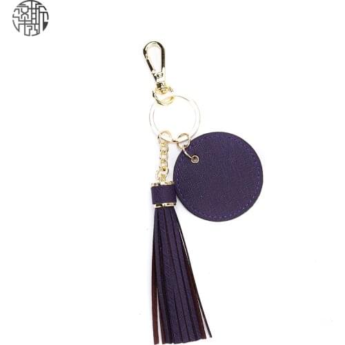 Zenos Candy Color Pink Keychain Tassel Car Key Chain Key Holder Key Organizer for Men Women