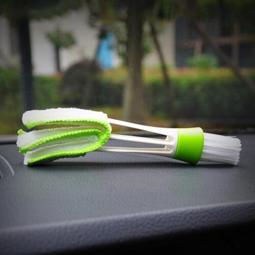Scrubbing Brush Double-Headed Dust Remover Soft Bristle Car Air-Conditioning Outlet Cleaning Brush for Car Auto