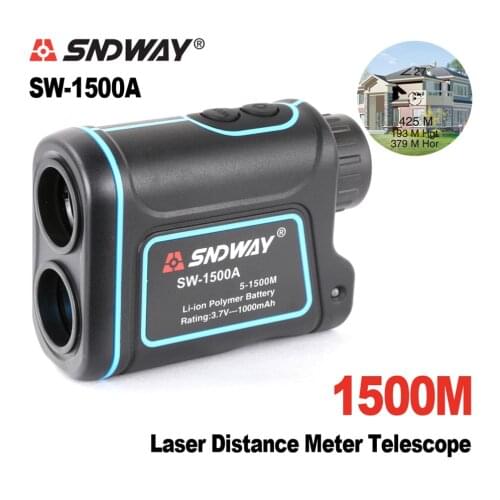 SNDWAY Telescope Trena Digital Laser Rangefinders Distance Meter 7X 1500M Monocular Hunting Golf Laser Range Finder Tape Measure