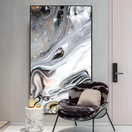 Modern Abstract Oil Painting Poster Canvas Print Big Size Black Wall Art Ink Painting Picture for Living Room Home Decoration