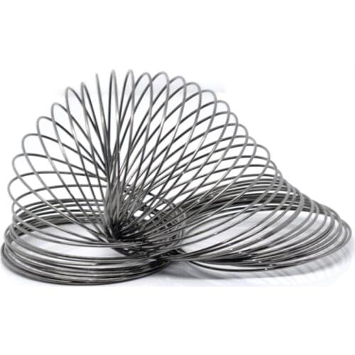 DoreenBeads Hot Steel Memory Wire For Beading Bracelets Components Round Silver Color Gunblack For Jewelry DIY Charms, 20 Loops