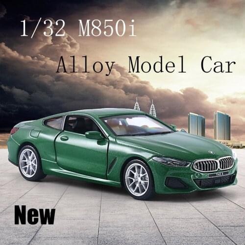 High Simulation 1:32 M850i Alloy Car Model Diecast Vehicles Metal Toy Car Sound light Pull Back Car For Kids Gift Collection