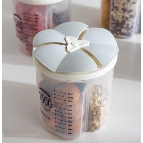 Kitchen Petal Lattice Coarse Grain Noodles Tea Storage Box Milk Powder Candy Nut Biscuits Snacks Moisture-proof Sealed Jar
