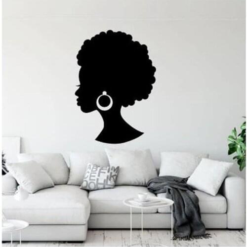 Women Room Gift Decoration Waterproof Black Girl Wall Art Decals Beautiful Girls Beautiful African Women Vinyl Stickers