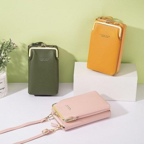 Women Purses And Handbags 2021 Designer Brand Mini Cute Wallet PU Leather Mobile Phone Coin Key Organizer Crossbody Shoulder Bag
