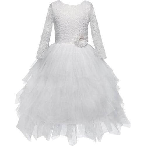 Popodion flower girl dresses long sleeve flower girl dress vestido flores FGD10107