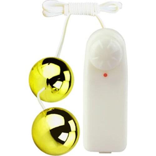 Golden Vibrating Kegel Balls Sex Ben Wa Love Ball Geisha Vaginal Exerciser Multispeed Anal Egg Vibrator for Women Sex Products