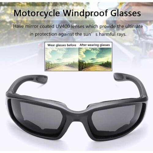 1pc Black Outdoor Dustproof Windproof Glasses Eyewear For Motorcycle Motorbike Scooter Biker Racing Goggles