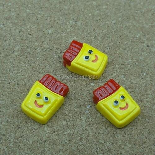 1pcs/lot resin flat back mini potato clip biscuit 11mm Cabochons Hair Bow Center Card Frame Making Craft DIY B110-11