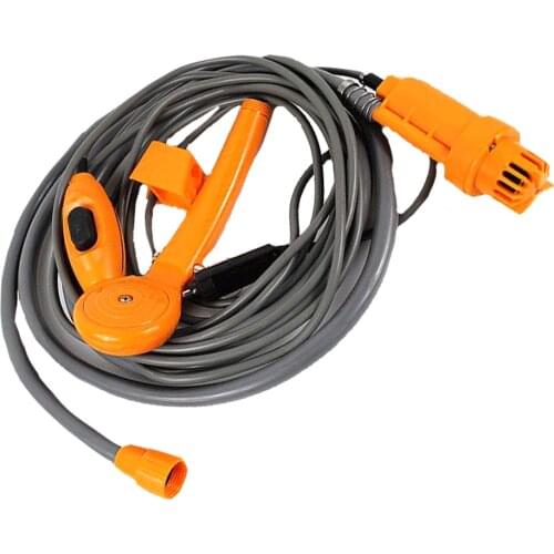 12V Car Travel Portable Shower Kit Outdoor Camping Micro Water Pump Handheld Shower Head Set