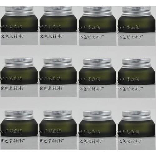 15g olive green frosted glass cream jar with silver lid, 15 gram cosmetic jar,packing for sample/eye cream,15g mini glass bottle