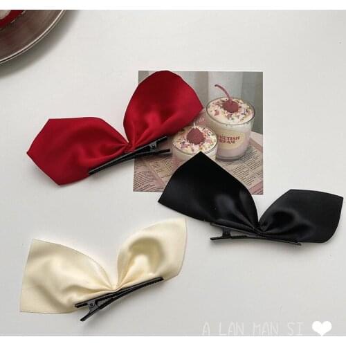 2 Pcs/Set Children Cute Colors Velvet Satin Bow Ornament Hair Clips Girls Lovely Sweet Barrettes Hairpins Kids Hair Accessories
