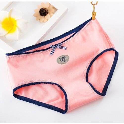 3pcs/lot Women Panties Cotton Stripes Print Female Underwear Gril Briefs Sexy Lingerie Ladies Underpants Woman Panty Wholesale