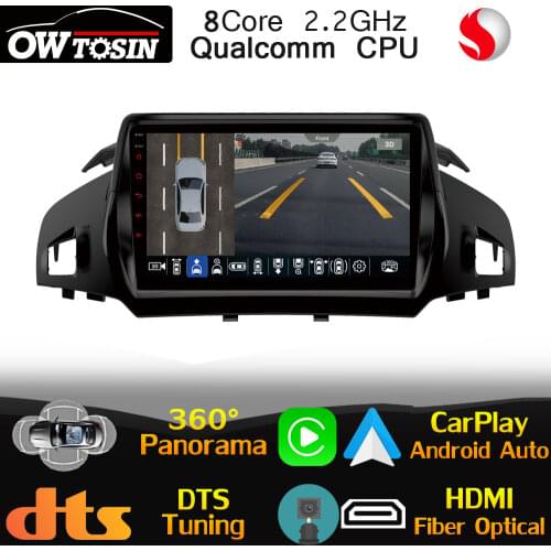9" IPS Qualcomm CPU Android For Ford Kuga C-Max Escape 2013-2018 360 Panoramic Car GPS Radio CarPlay Auto 4G LTE WiFi DTS HIFI