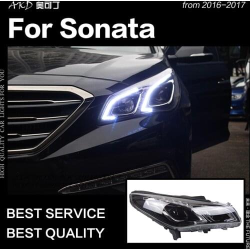 AKD Car Styling Head Lamp for Hyundai Sonata Headlights 2016-2017 New Sonata LED Headlight DRL Hid Bi Xenon Auto Accessories