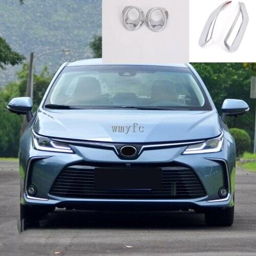 Car Styling ABS Front/Rear Fog Light Lamp Decor Cover Trim 2pcs For Toyota Corolla E210 Sedan 2019 2020 Auto Accessories