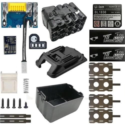 BL1890 Battery Case PCB Charging Protection Board Shell Box For MAKITA 18V BL1860 9.0Ah 6.0Ah LED Li-ion Battery Indicator