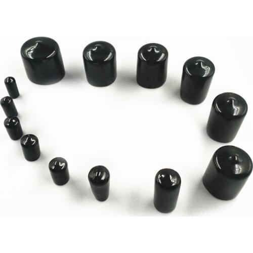 Black 1.3 1.6 1.8 2 2.5 3 3.5 4 4.5 5 6 7 8 9 9.5 10mm inner PVC vinyl cap tube insert end plastic tube thread pin tip protector