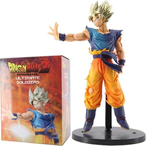 26CM NEW Dragon ball Shock wave Super Saiyan3 Son Goku Saiyan Figure Garage Kit TOYS Gift
