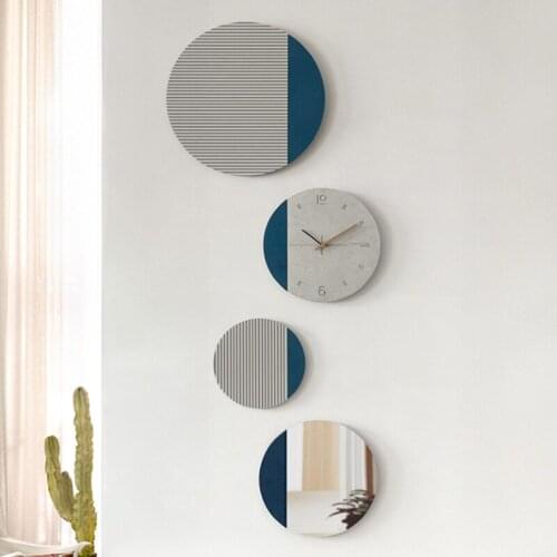 EMITDOOGLiving room personalized creative decoration light luxury fashion wall art frameless decorative painting clock clock