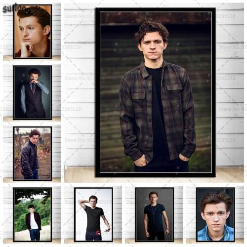 Tom Holland Movie Actor Poster Prints Wall Art Canvas Painting Posters Picture for Living Room Home Decoration