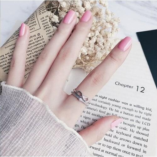 Bowknot Open Rings For Women Adjustable Korean Fashion Geometric Hip Hop Student Party Finger Jewelry Girlfriend Gifts BOYULIGE