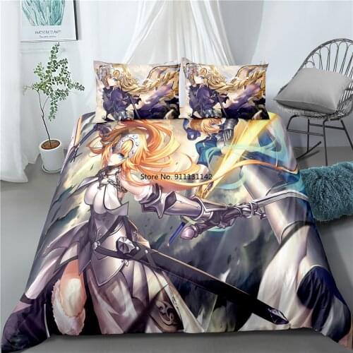 Anime Fate Stay Night Home Textile Pillow Case 3D Bed Linen Duvet Covers Kids Comforter Bedding Sets Bed Set Home Decor Bedding