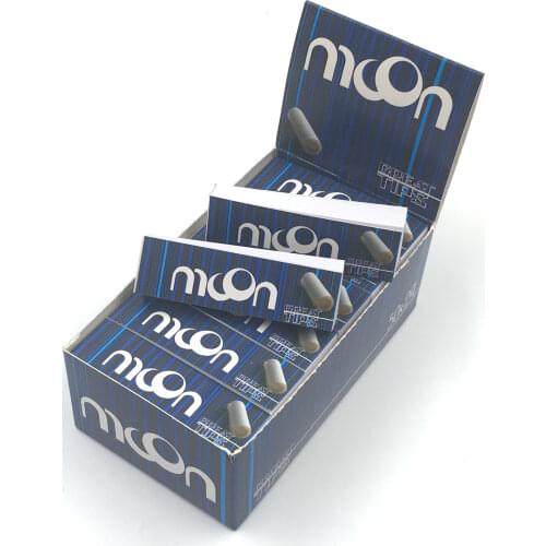 MOON Rolling Filter Tips Natural Rolling Filter Tips 50 leaves Rice Paper Tips