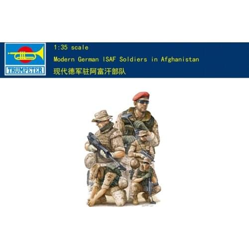 Trumpeter Model 00421 1/35 Modern German ISAF Soldiers in Afghanistan plastic model kit
