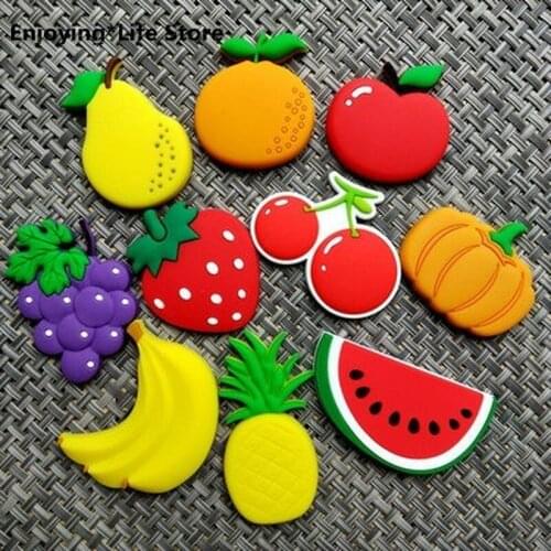 Cartoon Fruit Digital Refrigerator Stickers Childrens Early Education Soft Magnetic Stickers Toys Fridge Magnets Home Decor