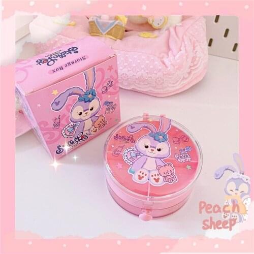 Cartoon Round Jewelry Organizer Plastic Clear Jewelry Storage Box Hign Quality Jewelry Case Earring/Necklace Ring Box