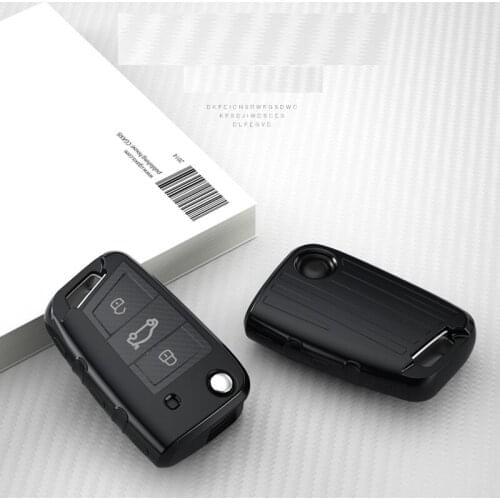 Soft TPU Car Key Case Cover For Volkswagen VW Polo Golf 7 MK7 Tiguan passat For Skoda Octavia Kodiaq Karoq For Seat Ateca Leon