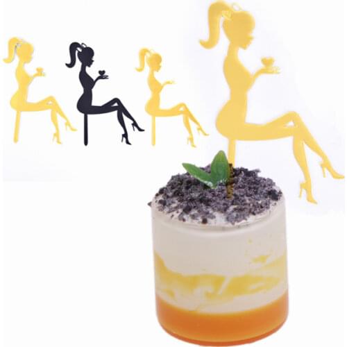 New Hot High Heels Lady Cake Topper 18 Happy Birthday Cupcake Topper For Weddding Girls Birthday Party Cake Decorations