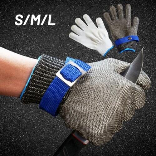 Steel Wire Gloves Grade 5 Metal Wear-resistant Cut-resistant Metal Gloves Hand Protect Safe Cut-proof And Stab-proof Hand Tool