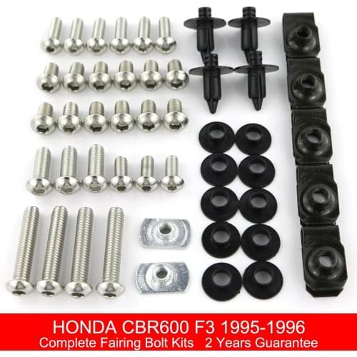 Fit For Honda CBR600 F3 1995 1996 Motorcycle Full Fairing Bolts Kit Covering Bolts Screws Nut Clips Stainless Steel