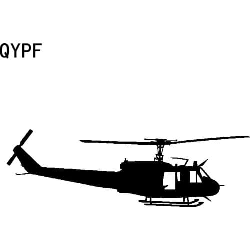 QYPF 17.5cm*5.4cm Small Solemn Helicopter Battle Unparalleled Vinyl Car Sticker Vivid Decal Special Template C18-0688