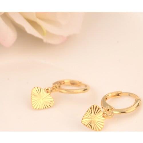 Gold love drop earring Ethiopian/Nigeria/Kenya /Ghana Gold color Dubai african Arab Middle Eastern Jewelry Mom Gifts